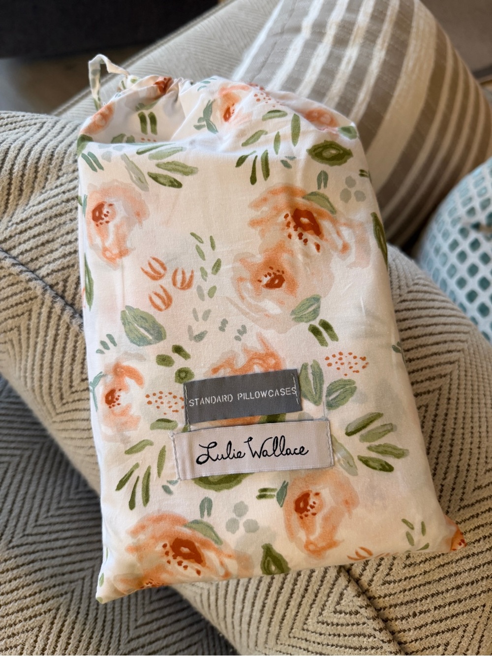 Lulie Wallace Floral Standard Pillowcases - Cascabel Anthropologie New